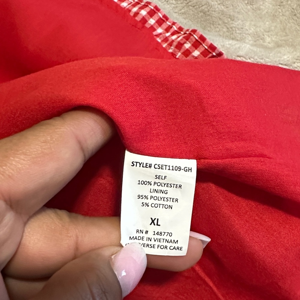 Sienna Sky Red Gingham A-Line Mini Skirt - Picture 8 of 8